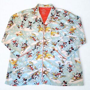 Disney 100 2 Piece Pajama Set Mickey Mouse & Friends Holiday Size XXL Christmas